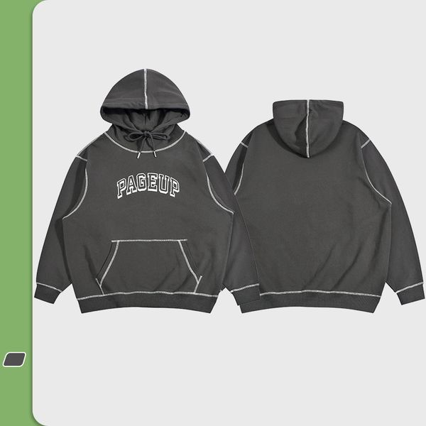 

2022 sweater mens mens hoodies or sweatshirts socket heavy weight new trend 350g open line niche loose hooded letter long sleeve, Black