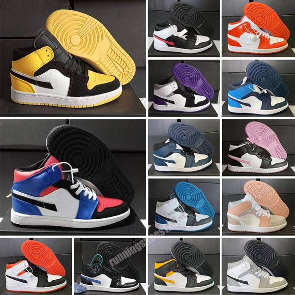 

wholesale jumpman 1 1s basketball shoes mens womens high og jorden sneakers mid light smoke grey hyper royal barely orange court purple size