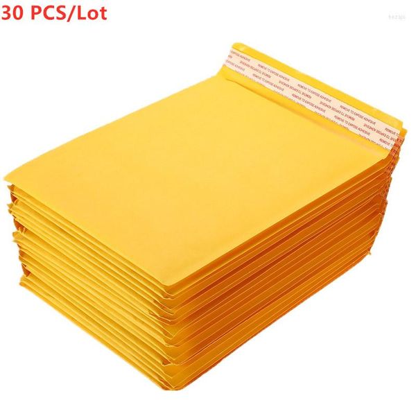 Embrulho de presente 30pc/lote espessado kraft papel bubble envelopes sacolas mala direta envelope acolchoado com bolsas de correspondência Suppliesgift