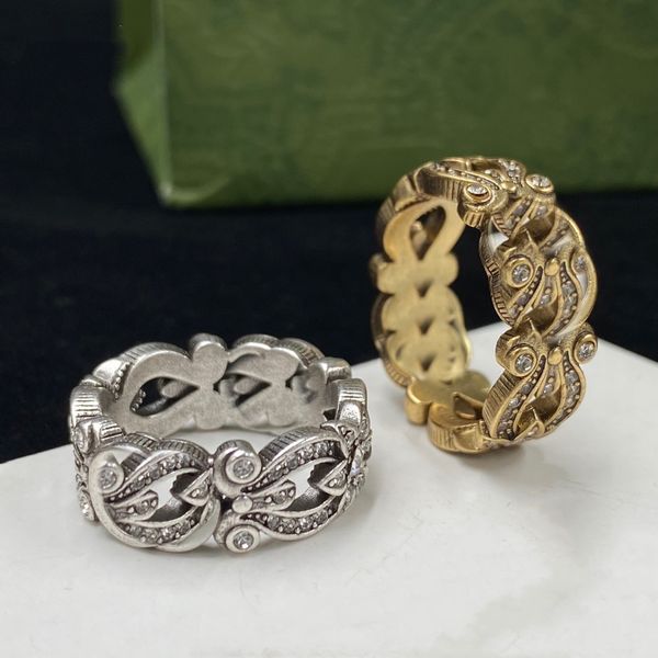 

designer ring personality lover rings diamond fashion silver plated jewelry supply