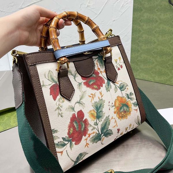 

diana bamboo bag shopping handbags women designer crossbody tote bags canvas genuine leather purse classic square shoulder messenger bag det
