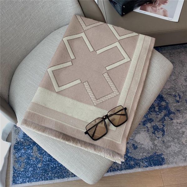 

dropship 6 colors fashion brand classic geometric design women's scarf shawl with gift box 71023f3015, Blue;gray