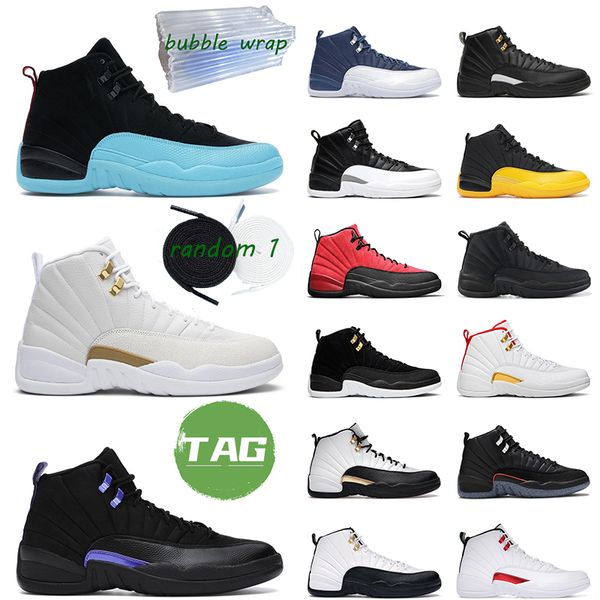 

jumpman 12s men basketball shoes 12 gamma blue university gold dark concord indigo taxi mens sports trainer sneakers