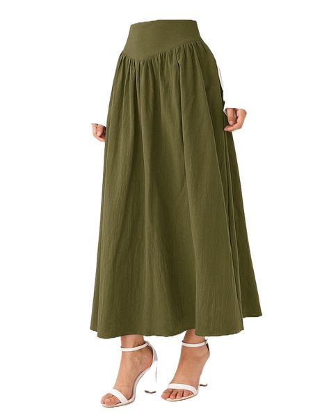 

wide waistband skirt e8hl#, Black