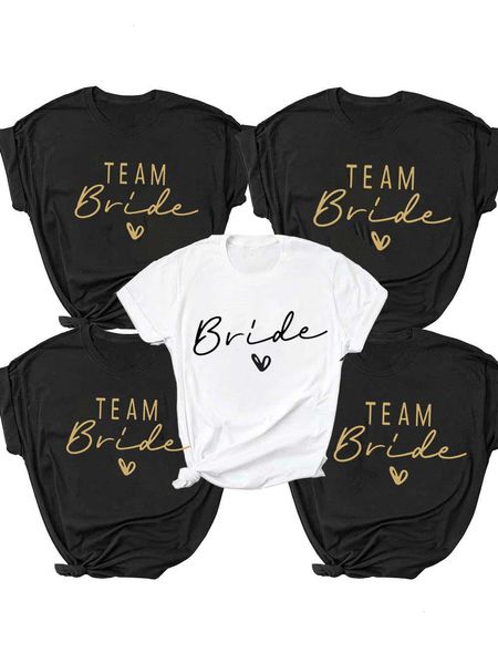 Frauen Team Braut Bachelorette Tops Party Dusche Junggesellinnenabschied Brautjungfer T-shirt Mädchen Hochzeit weibliche T-Shirts