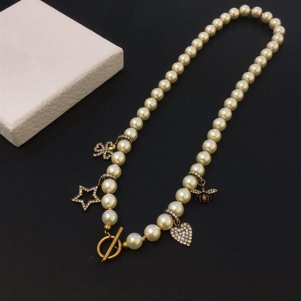 

fashion necklace for woman gift plant animal style long chain necklaces brass diamond jewelry supply173d, Silver