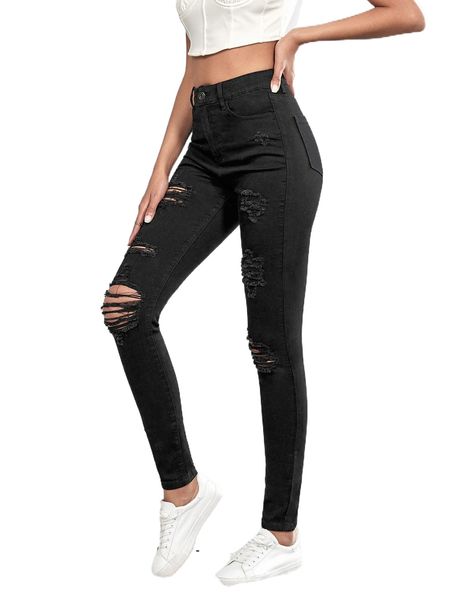 

tall zipper fly ripped skinny jeans y7om#, Blue
