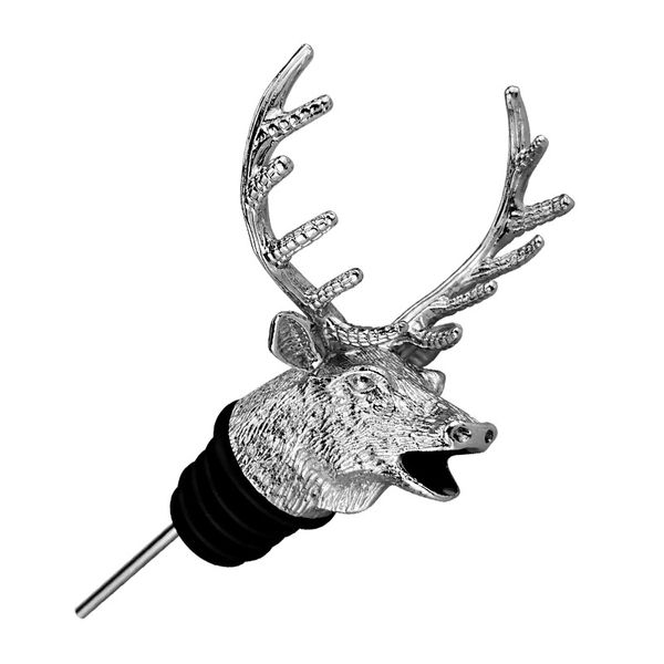 New Deer Stag Head Weinausgießer Stopper Weinbelüfter DH3838