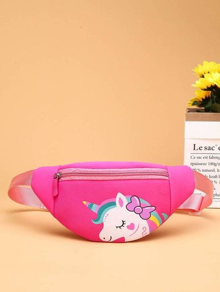

girls cartoon unicorn pattern fanny pack she