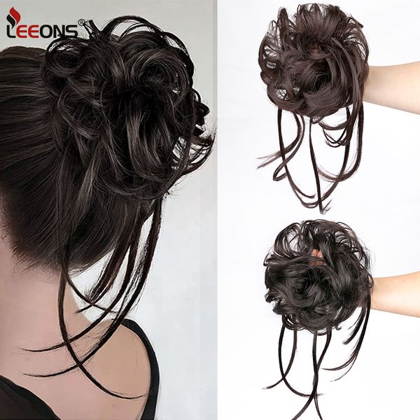 

accessories messy hair bun synthetic chignon messy scrunchies curly scrunchie chignon with rubber band chignons wedding hair piece costume, Silver