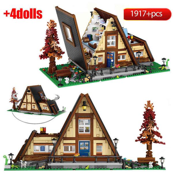 

pcs loz city mini city wooden villa building blocks diy friends house moc architecture bricks toys for children gift j220624