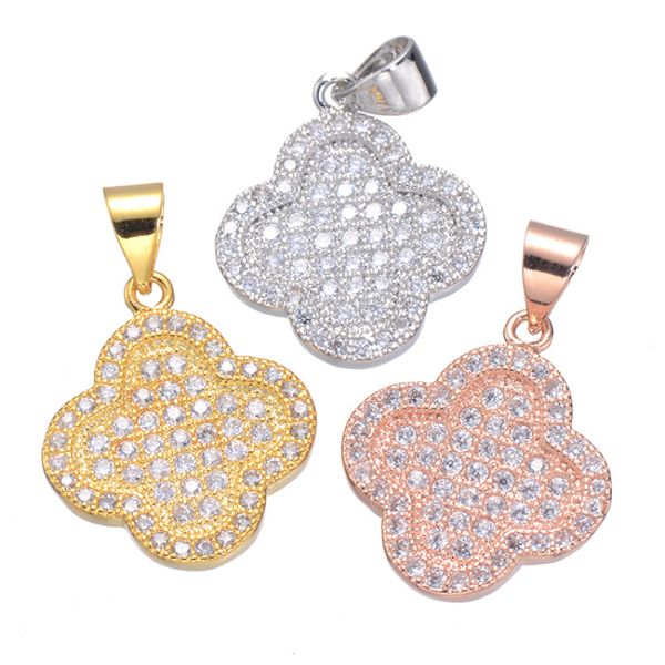 

diy jewelry making clover charm for necklace making, Bronze;silver