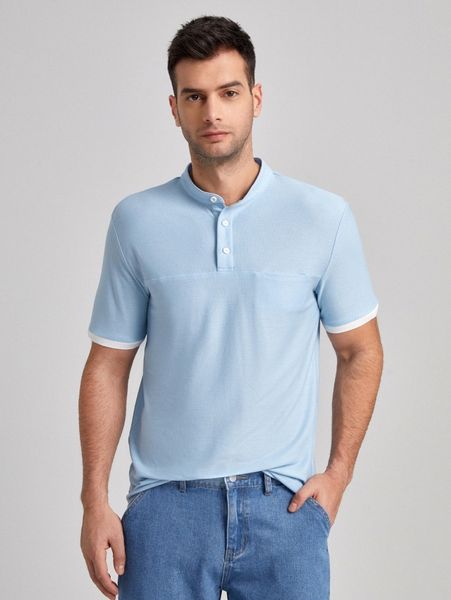 

men contrast trim polo shirt g2uh#, White;black