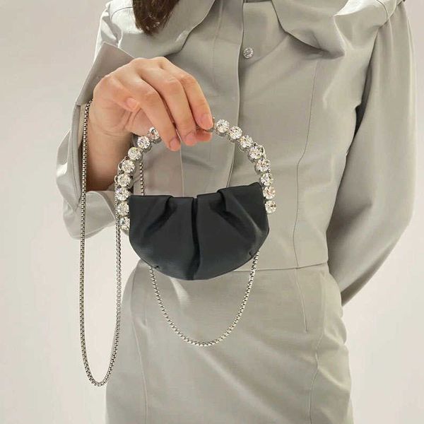 

evening bags ins net red same diamond hand bag pleated mini dinner bag 2022 new femalemessenger crossbody bags y0520