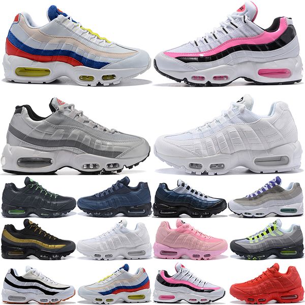 

95 classic running shoes for man woman corduroy neon pink suede solar red triple white rose what the size 36-45 fresh