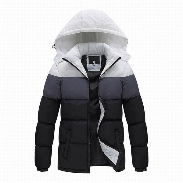 

new 2021 fashion design men down jacket men's winter overcoat outdoor coats clothes size s-4xl327z, Black