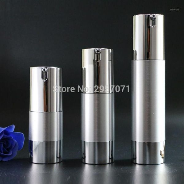 

gold silver empty airless pump bottles mini portable vacuum cosmetic lotion treatment travel bottle 10pcs for 1304c
