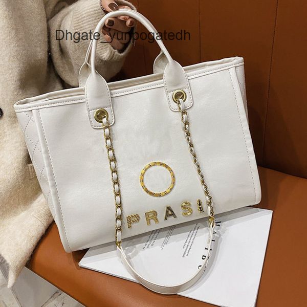 

luxury women's designer handbags evening bags ch brand metal letter badge tote bag small mini cross body leather beach handbag large fe