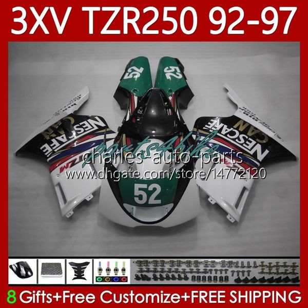 Verkleidungen für Yamaha TZR 250 TZR250 R RR TZR-250 TZR250R 92 93 94 95 96 97 BODY 117NO.70 YPVS 3XV TZR250-R GRÜN BLACK 1992 1993 1995 1996 1997 TZR250RR 92-97 Körperarbeit