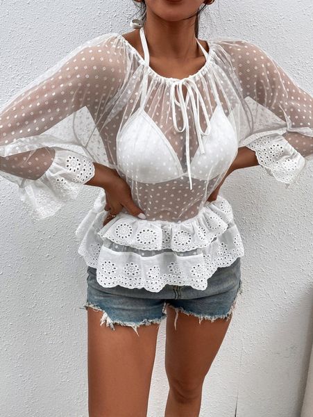 

tiered layer cover up 36i5#, White;black