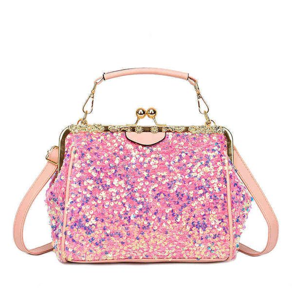 

2022 women's atmospheric personality ladies bags sequin portable bag large capacity bag diagonal- hand wholesale female