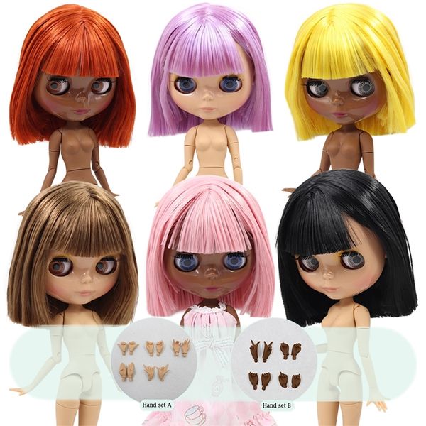 Icy DBS Blyth Doll Tan e Super Black Skin Cabelo oleoso 1/6 BJD Preço especial Toy 220505