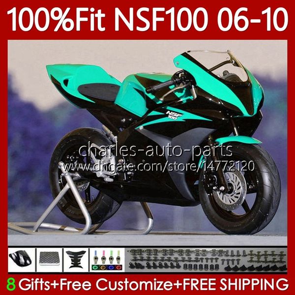 Cyan Black Race Foring для Honda Fiberglass NSF100 NSF-100 NSF 100 2006 2007 2008 2009 2010 CUDLOWORK 116NO.81 NS-F100 06 07 08 09 10 BLUAL PLUCK FEXT