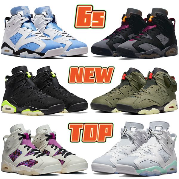 

university blue 6 6s men basketball shoes bordeaux hare electric green white barely rose dmp cactus unc quai carmine sports, Black