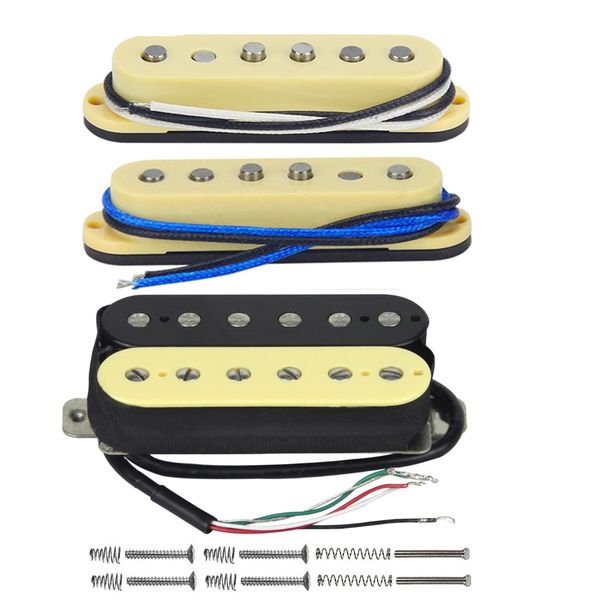 Alnico 5 – guitare électrique Vintage, 3 pièces, bobine unique, pôle décalé, Humbucker, ensemble SSH pour micro cou/milieu/pont