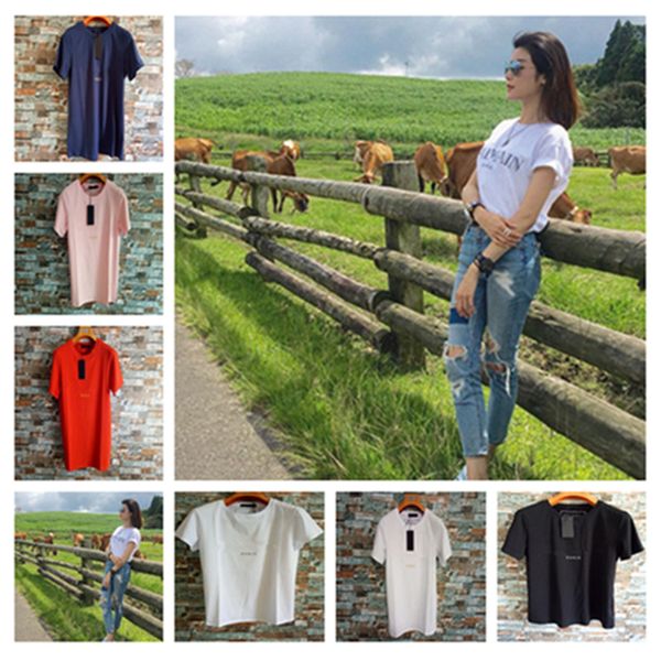 

b almain 2022 summer mens designer t shirt casual man womens tees with letters print short sleeves sell luxury men hip hop clothes, White;black