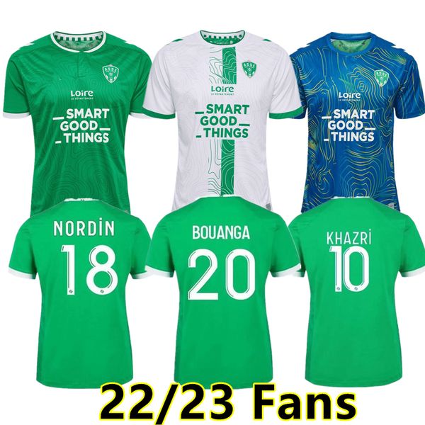 

22 23 as saint etienne soccer jerseys home beric cabella diony maillots de foot shirt khazri aouchiche bouanga football uniform, Black;yellow