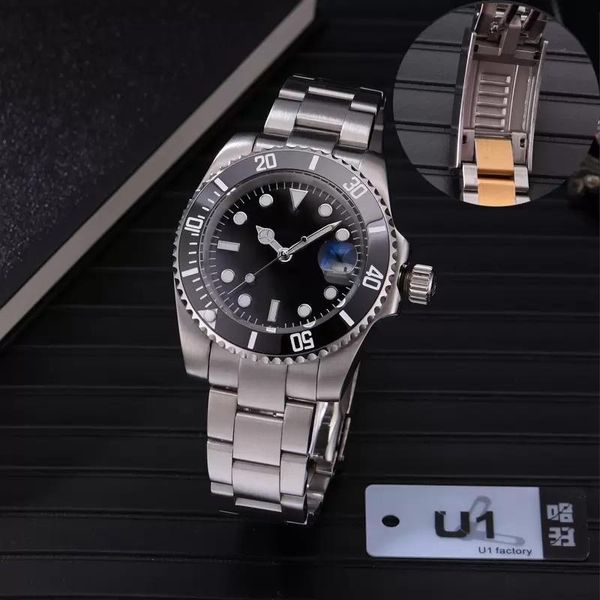 Factory U1 3A + Orologio da uomo meccanico automatico in ceramica di qualità 41 mm Orologio impermeabile in acciaio inossidabile completo Orologi da polso con zaffiro luminoso Regali Montre de luxe