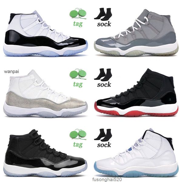 

fashion 2021 basketball shoes 11 11s mens women jumpman sneakers high concord cool grey bred space jam legend blue trainers sports 36-47