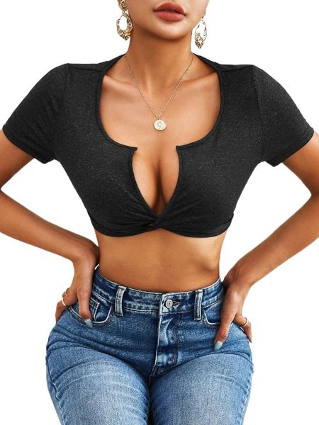 

notched twist crop s3dz#, White