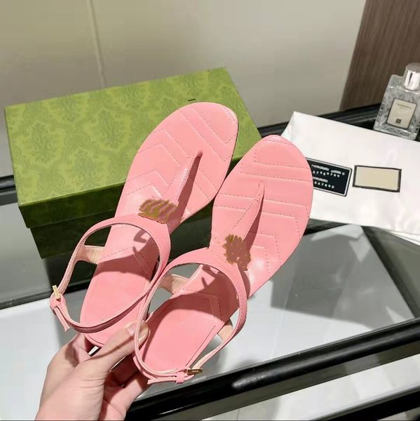 

2022 new designer design fashion women's sandals slippers leather low heels size 34-43, Black