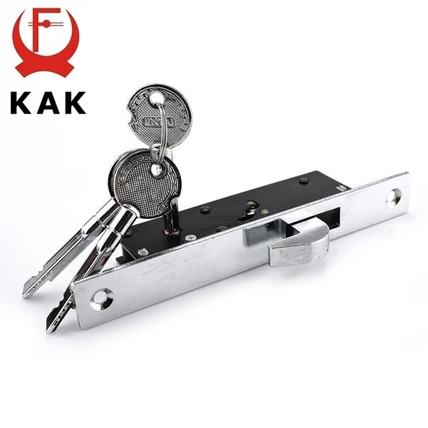 Kak Sliding Door Lock Liga de zinco Janela s Antitheft Safety Wood Gate Floor com teclas cruzadas para móveis Hardware Y200407