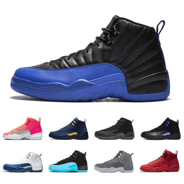

new men basketball shoes 12s 12 game royal reverse flu game university gold utility blue stone mens trainers outdoor sports sneakers