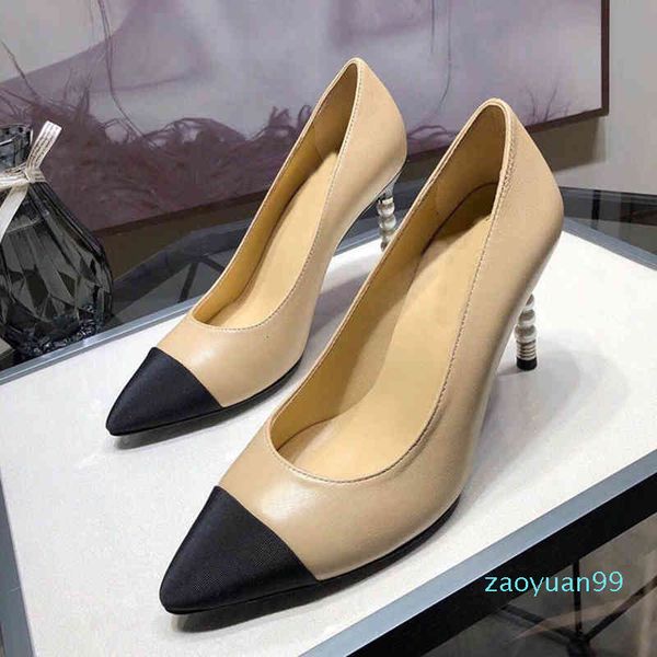 

style dress shoes spring thin heel shoes, Black