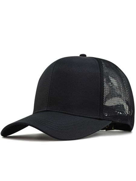 Top kapakları 62-68cm büyük kafa adam artı beden beyzbol şapkası erkek yaz ince polyester örgü kamyoncu şapka erkek 3d nakış snapback şapka hatsball