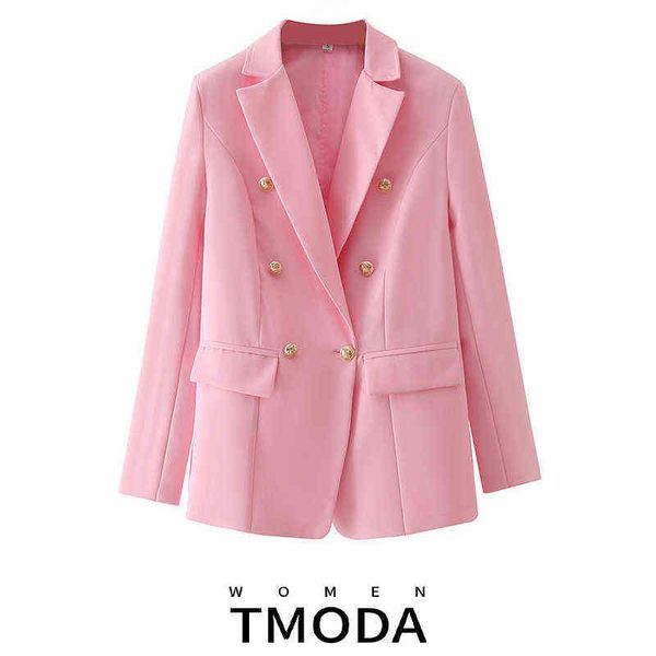 

suit tmoda1749 2022 autumn elegant women pink buttons blazers female casual lon, White;black
