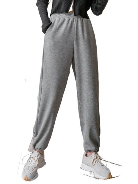 

dazy drawstring hem elastic waist sweatpants y2uo#, Black;white