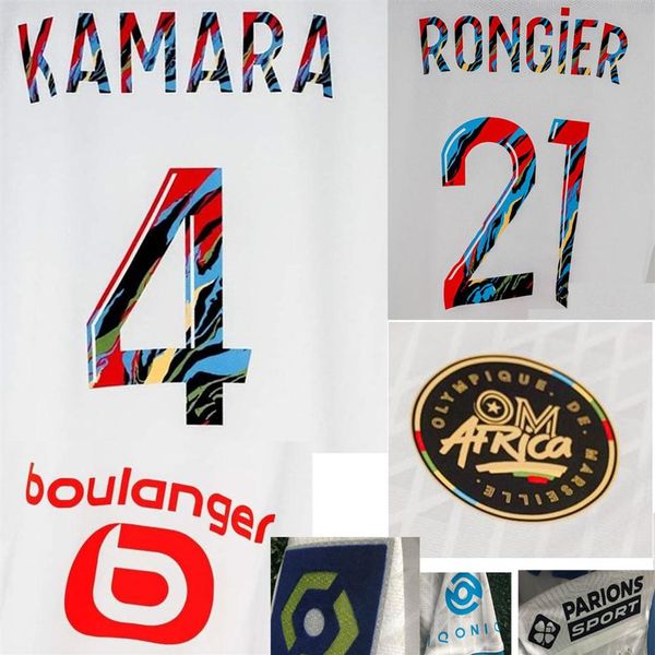 

player 2021 om africa maillot payet thauvin milk rongier benedetto kamara pour ce 100eme classique soccer patch badge printing2542