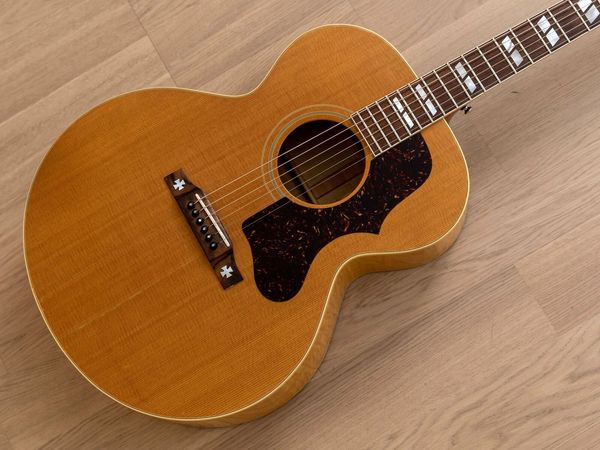 

j-185 jumbo acoustic guitar antique natural 1 of 100, ren ferguson