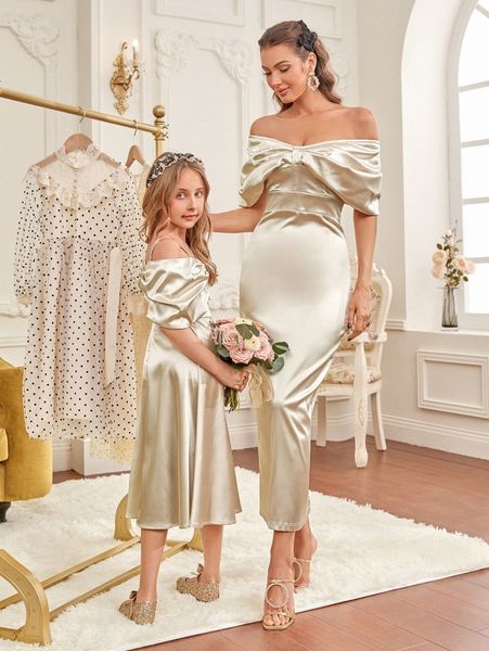 

x farah 1pc off shoulder slit back satin bodycon dress z0du#, Black;gray