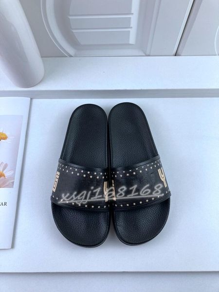 

with box sandal 2022 ggity classic slide women stripes slippers marque desig wy, Black