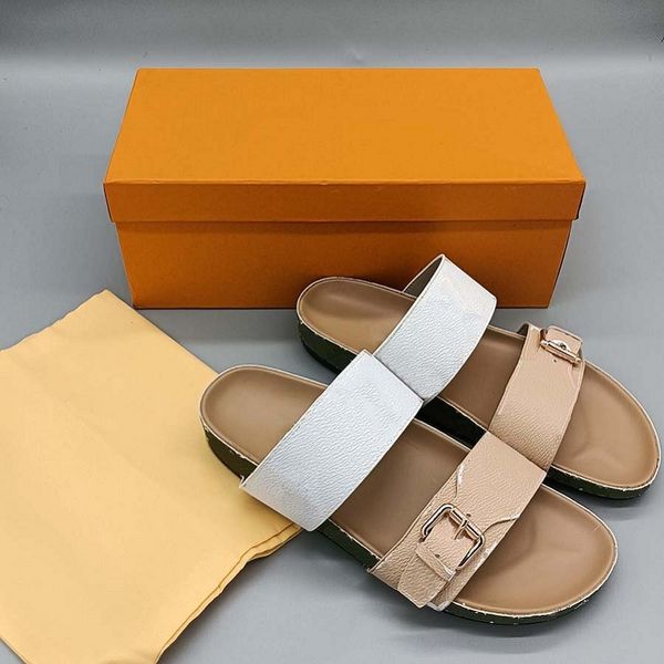 

luxury brand sandals designer slippers slides floral brocade genuine leather flip flops women shoes sandal without box by brand 006, Black