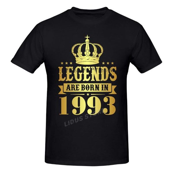 Camisetas masculinas lendas estão em 1993 29 anos para o presente de 29 anos de aniversário t camisetas harajuku manga curta de manga curta gráficos Brands Topsmen Topsmen