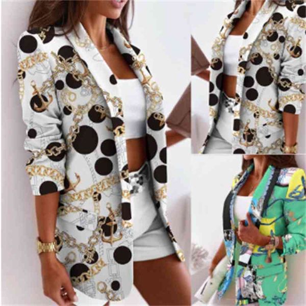 

women's t-shirt autumn and winter women's long sleeved blazer 2022 ol temperament professional slim fitting jacket women qs2n, White