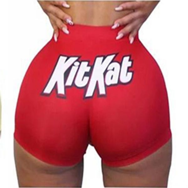

women's shorts fashion 2022 bodycon women's candy snickers mini high waist short gushers snack booty for women wholesalewomen&#039, White;black