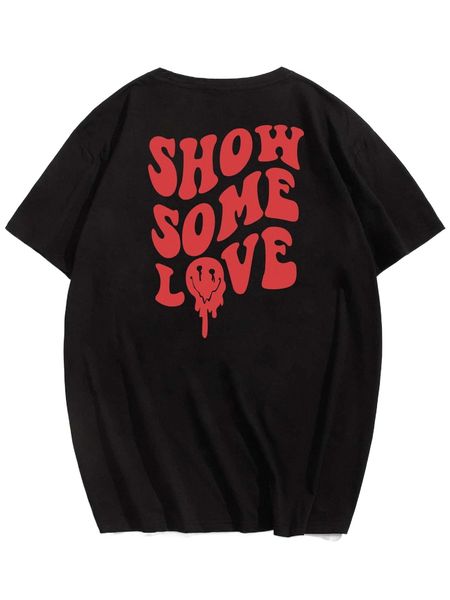 

romwe guys slogan graphic tee m8g8#, White;black